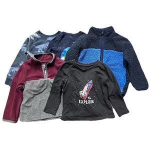 Toddler Boy Winter Tops Long Sleeve Sweatshirts Fleece Size 3T